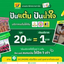 ซีเจ มอร์ ชวนสมาชิกสบายการ์ด “ปันแต้ม ปันน้ำใจ”เปลี่ยนแต้มสะสมเป็นโอกาสเพื่อเด็ก ๆ ในชุมชน และครอบครัวในสังคมไทย